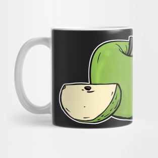 Green Apple hand drawn fruits summer Mug